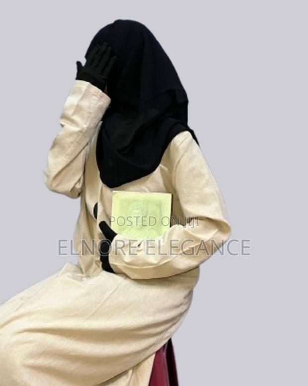 Simple Modest Beige Brown Abaya - thumbnail 3