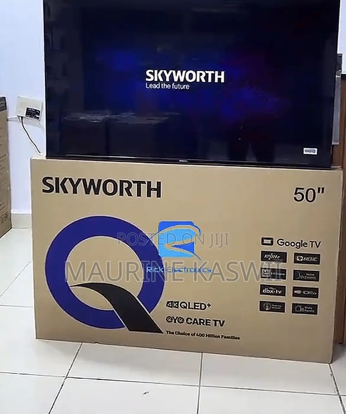 Skyworth 50q6500 50-Inches Qled Smart TV Uhd Google TV Frameless