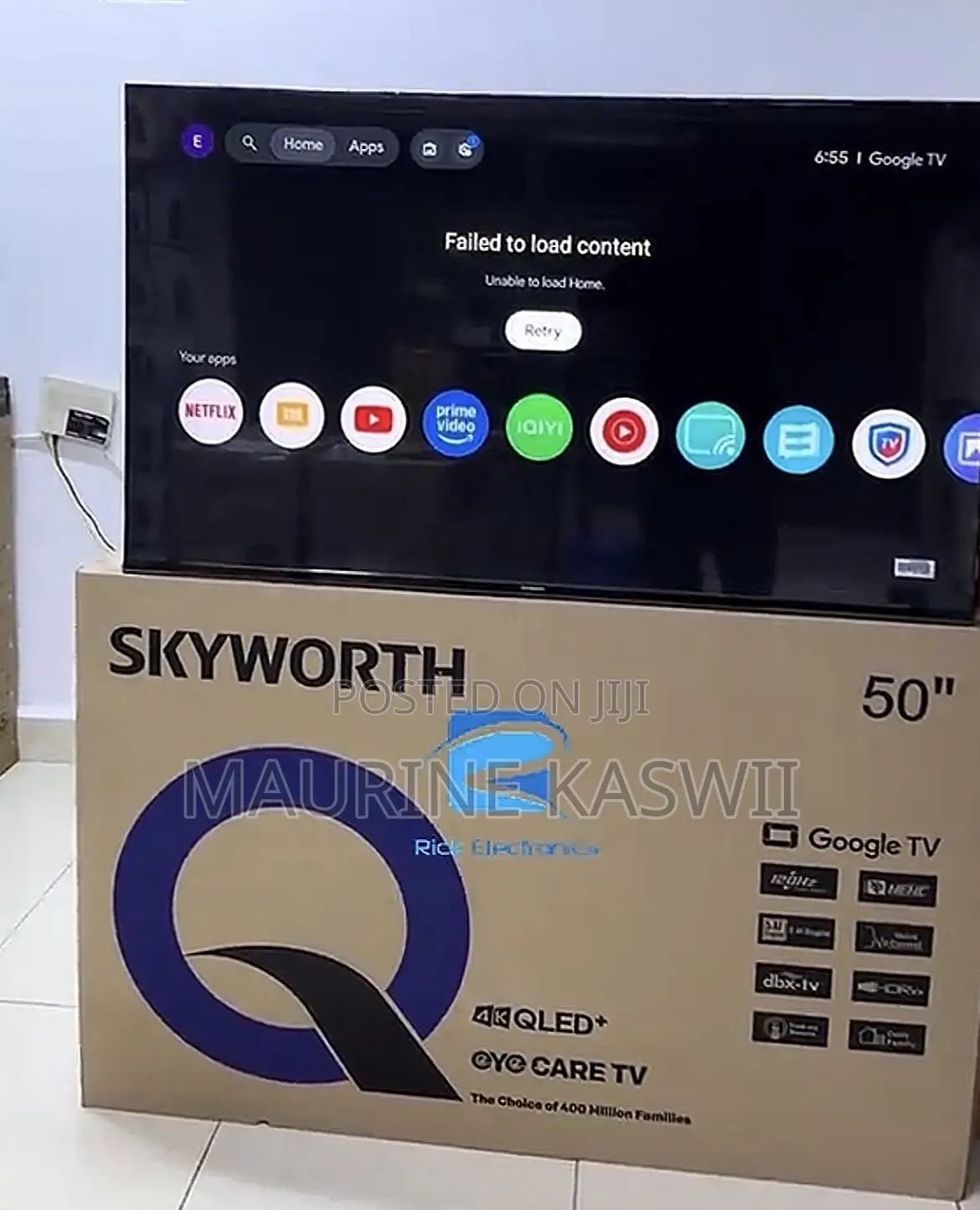 Skyworth 50q6500 50-Inches Qled Smart TV Uhd Google TV Frameless