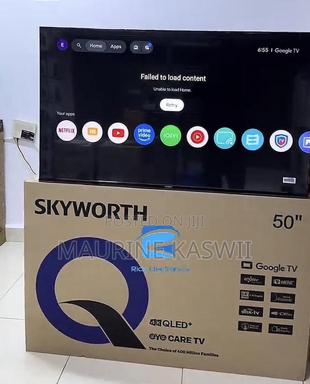Skyworth 50q6500 50-Inches Qled Smart Tv Uhd Google Tv Frameless