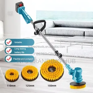 Heavy Duty Rechargeable 3 In1 Brush Electric Spin Scrubber (P.O)