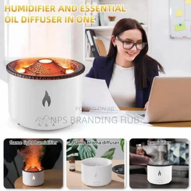 360ml Volcano Flame Humidifier Aroma Diffuser(P.O) - thumbnail 2