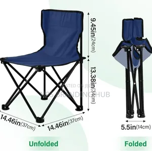 Foldable Metallic Frame Waterproof Armless Canvas Camping Chair (P.O