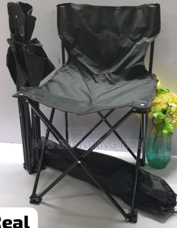 Foldable Metallic Frame Waterproof Armless Canvas Camping Chair (P.O - thumbnail 3