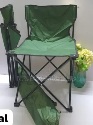 Foldable Metallic Frame Waterproof Armless Canvas Camping Chair (P.O