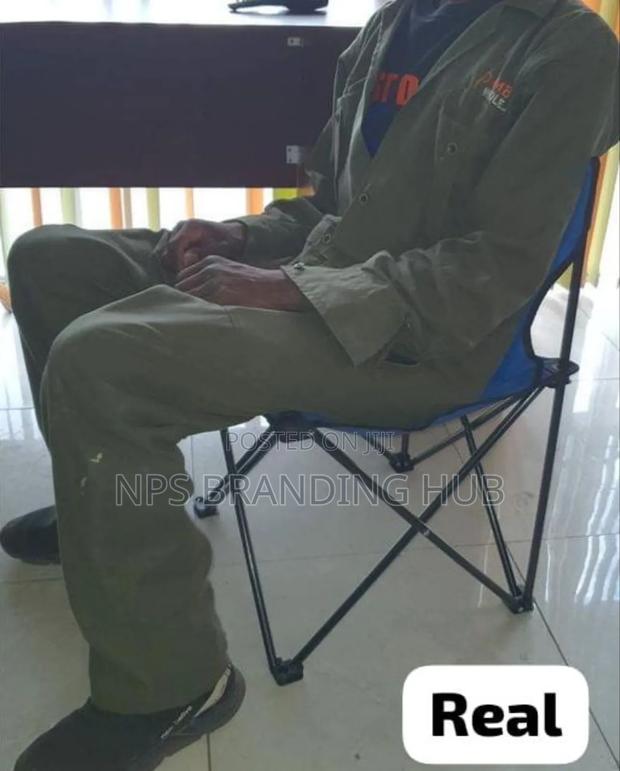Foldable Metallic Frame Waterproof Armless Canvas Camping Chair (P.O - thumbnail 5