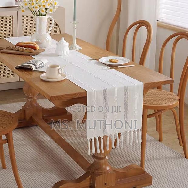 Elegant White Table Runner 