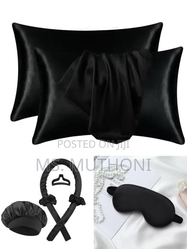7 in 1 Ladies Sleeping Silk Satin Night Set - thumbnail 4