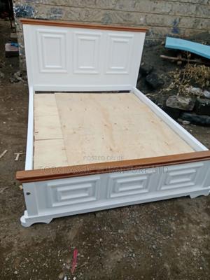 5x6 White Board Bed With Brown - thumbnail 2