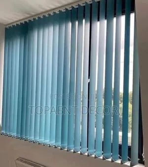 Light Blue Windows Dressed To Impress Vertical Office Blinds