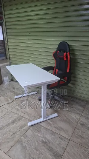 Electric Standing Desk With Gaming Chair