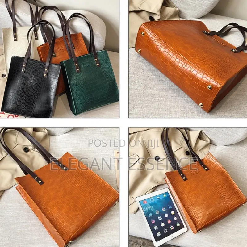 Minimalist Pu Leather Laptop Tote