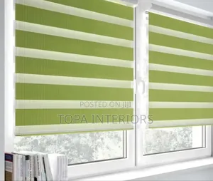 Green Roll Up Horizontal Office Roller Blinds