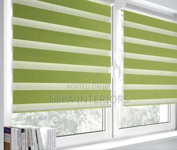 Green Roll Up Horizontal Office Roller Blinds