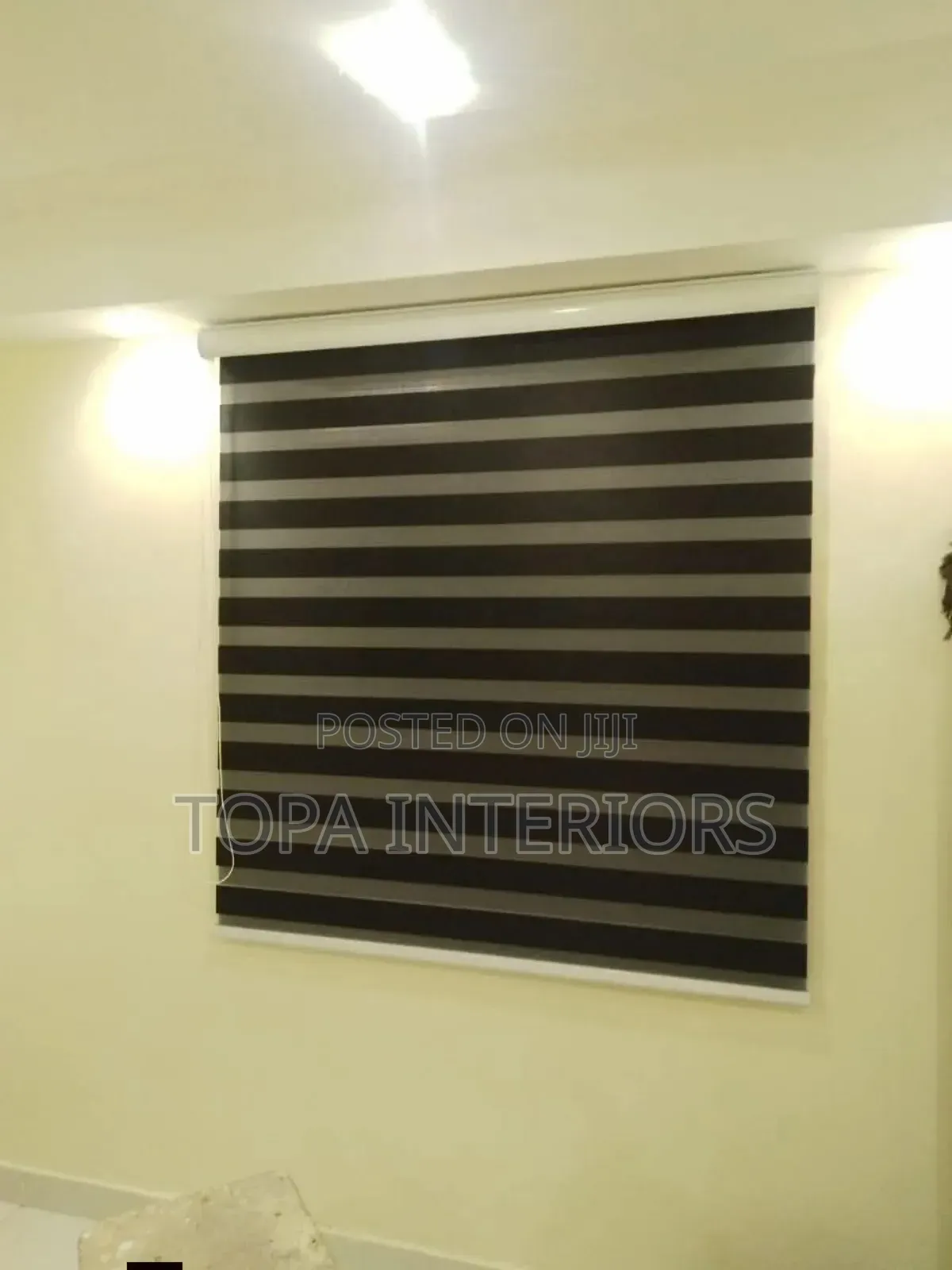 Black Roll Up and Down Horizontal Office Roller Window Blinds