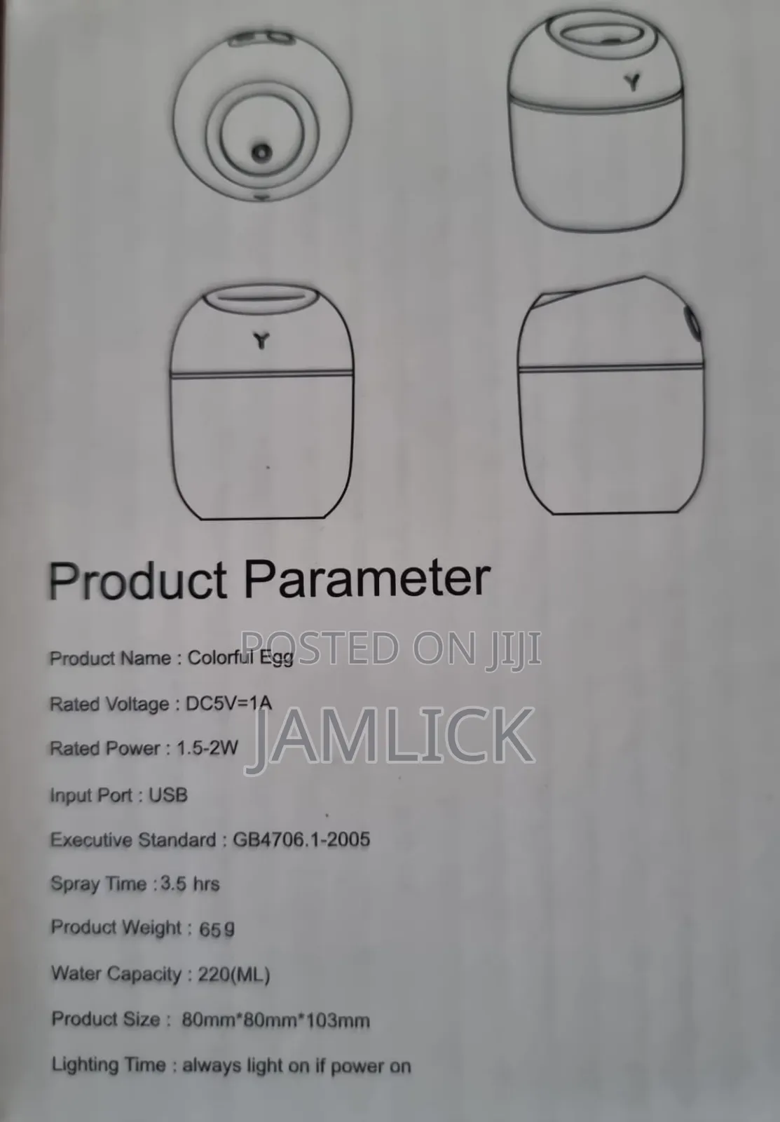 Little Y Usb Colourful Egg Humidifier - Pm
