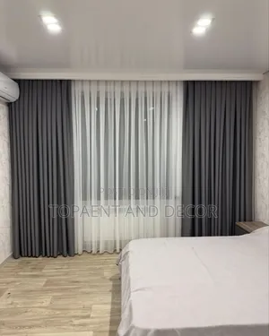 Heavy Beautiful Grey Blackout Bedroom Curtains for Night Privacy