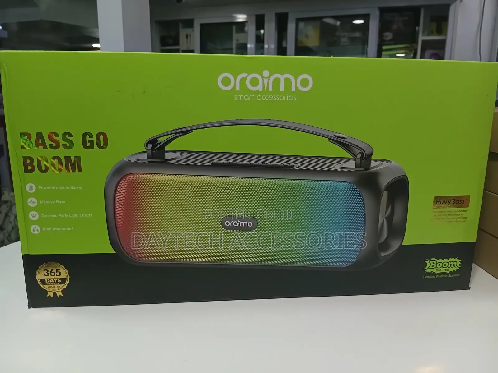 Oraimo Bass Go Boom Portable Wireless Speaker (Model Obs-75d).