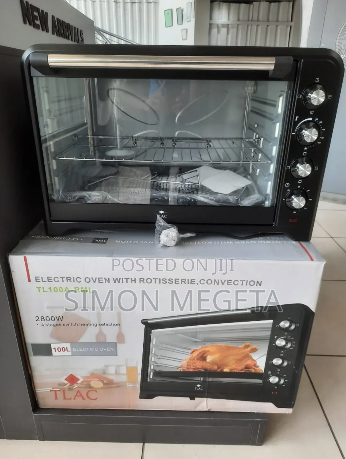 100 Litres Tlac Electric Oven With Rotisserie at 16000