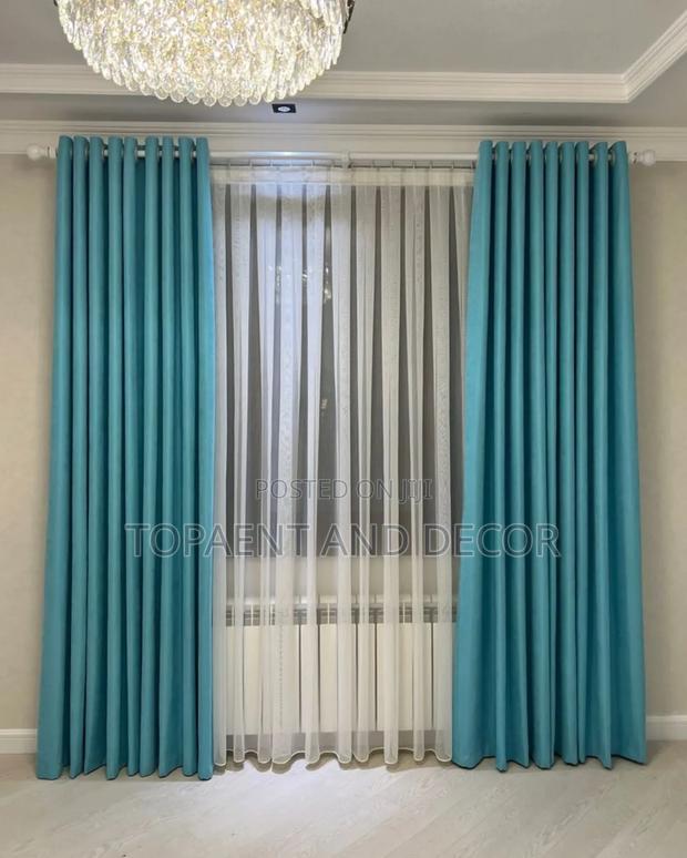 Stunning Turquoise Blue Curtains - main view