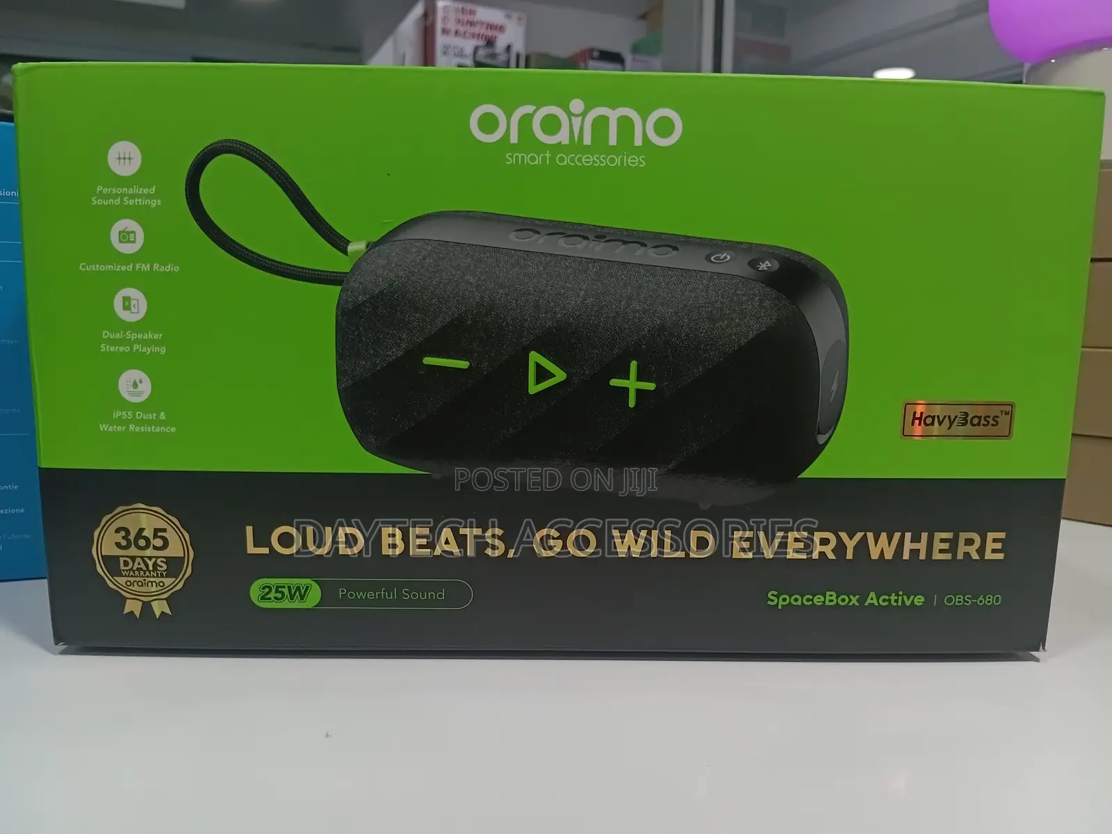 Oraimo Spacebox Active 25w Powerful Custom Portable Wireless Speaker