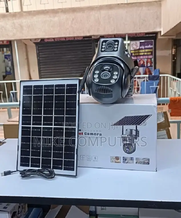 Solar Powered Operation 12mp 4g PTZ Rotating Dual Lens Solar Camera