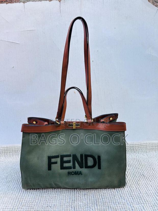 Authentic Fendi Roma Canvas X-Tote Bag - thumbnail 2