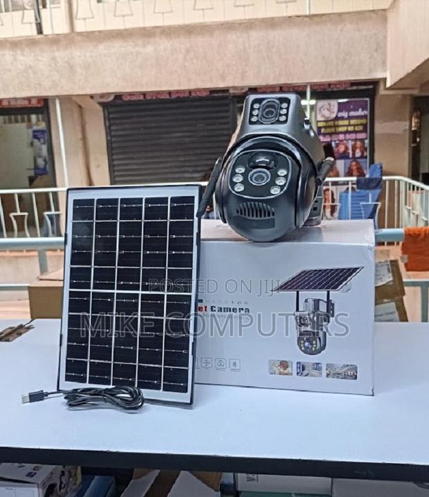 Infrared Night Vision Leds 12mp 4g PTZ Rotating Dual Lens Solar Camera