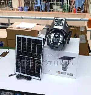 Weatherproof Outdoor 12mp 4g PTZ Rotating Dual Lens Solar Camera