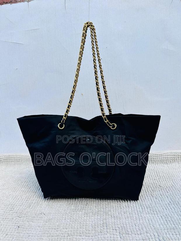 Original Tory Burch Ella Tote Bag With Gold Chain