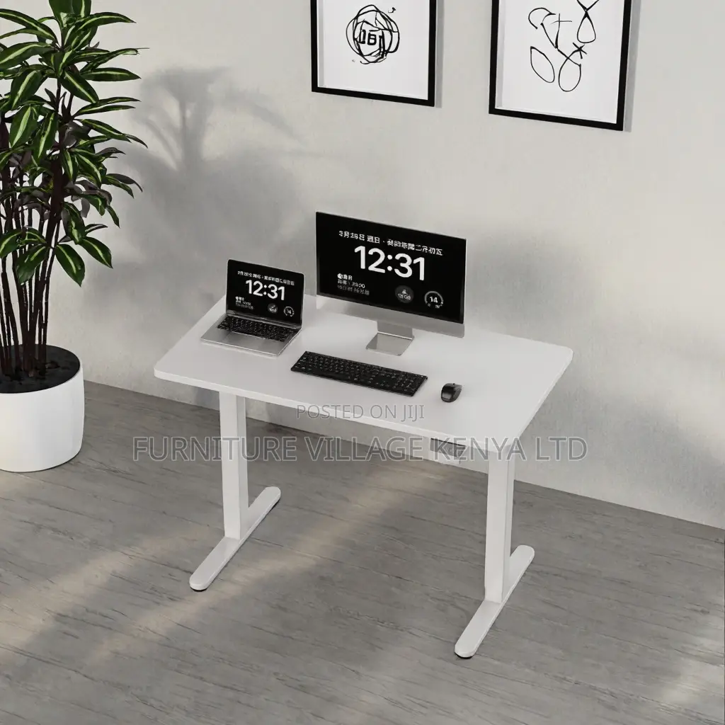 Office Desk ; 1.4 Meter Height Electric Sit And Stand Office Desk
