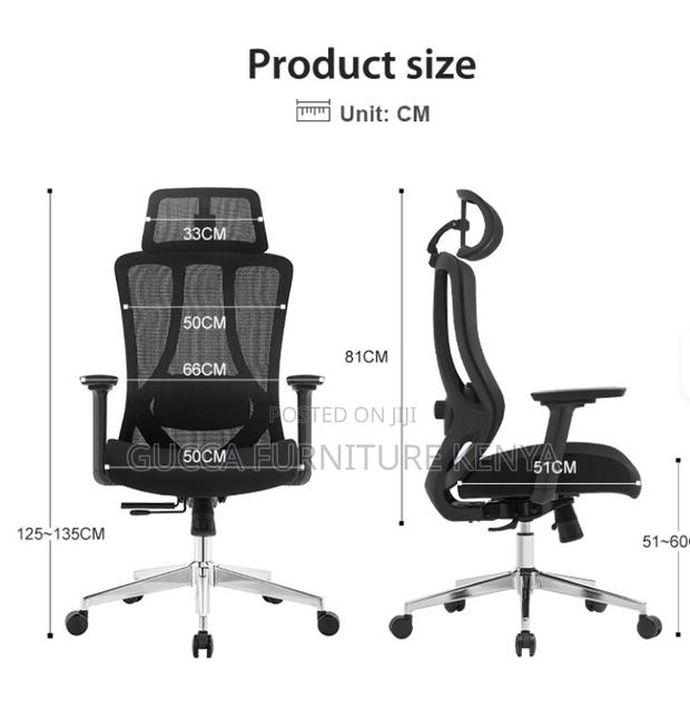 High-back Ergonomic Mesh Computer Chair - thumbnail 3