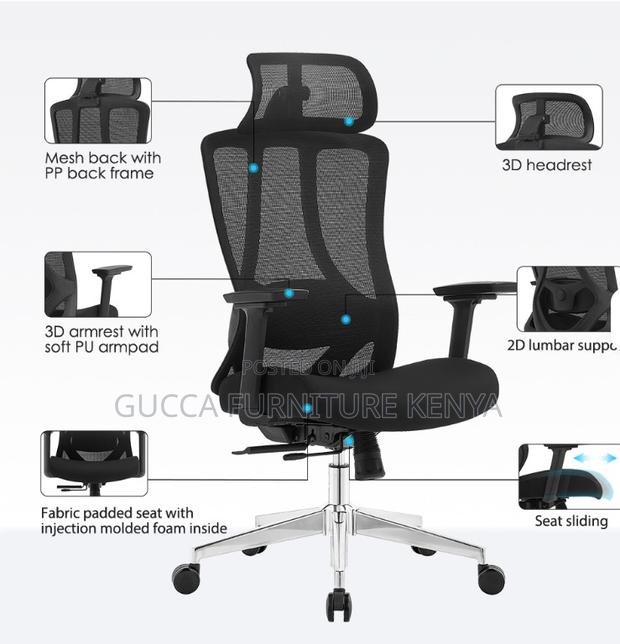 High-back Ergonomic Mesh Computer Chair - thumbnail 6