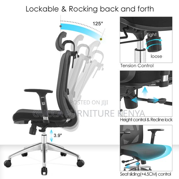 High-back Ergonomic Mesh Computer Chair - thumbnail 8