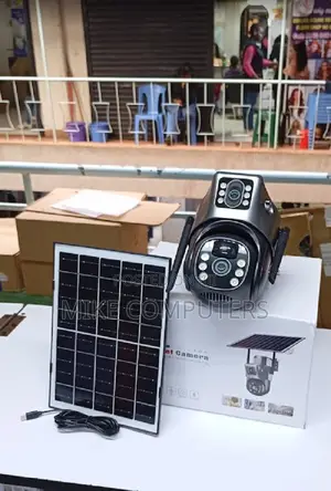 Heat Resistant Housing 12mp 4g PTZ Rotating Dual Lens Solar Camera