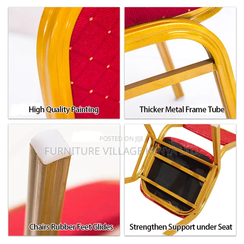 Office Chair; Red/Blue Banquet Conference Office Chair