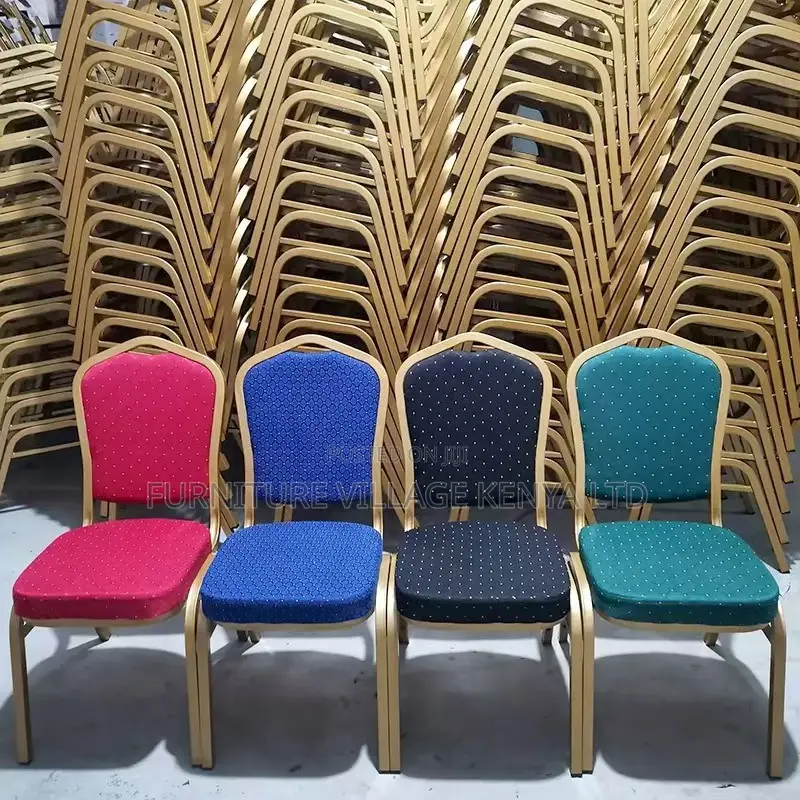 Office Chair; Red/Blue Banquet Conference Office Chair