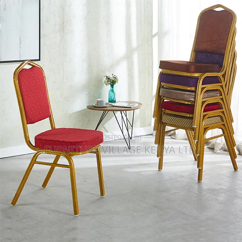 Office Chair; Red/Blue Banquet Conference Office Chair