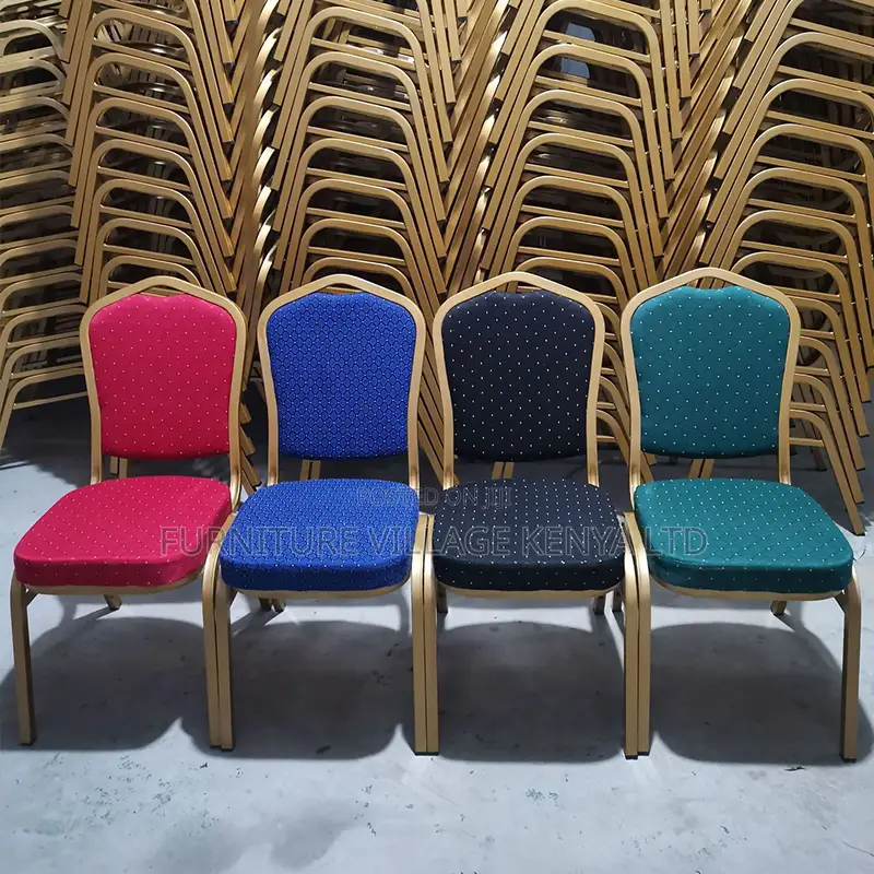 Office Chair; Red/Blue Banquet Conference Office Chair