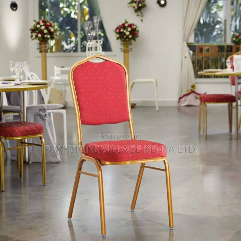 Office Chair; Red/Blue Banquet Conference Office Chair