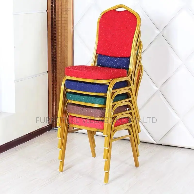 Office Chair; Red/Blue Banquet Conference Office Chair