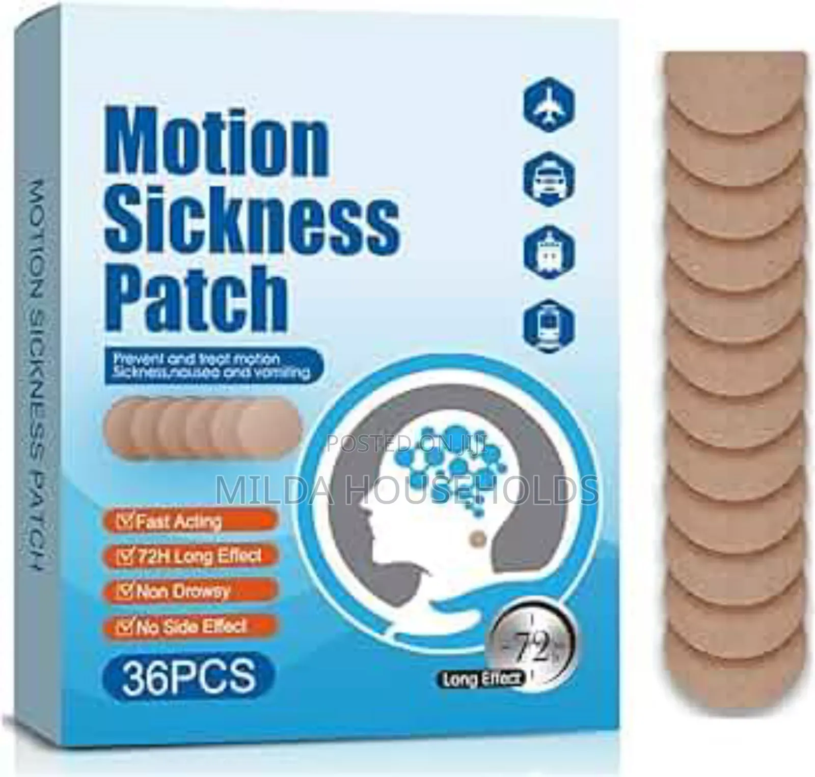 36 Piece Motion Sickness Patch