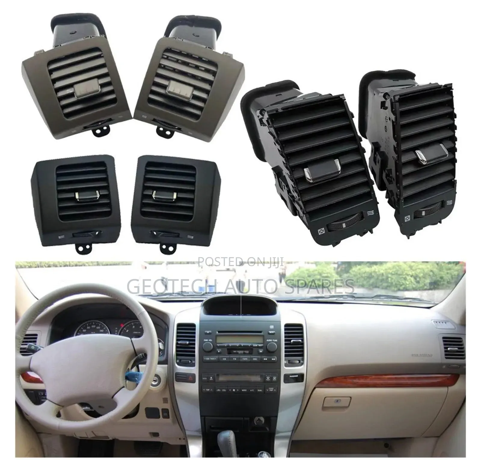 Land Cruiser Prado Fj120 Air Vents, Dashboard Air Vent Sensor Panel