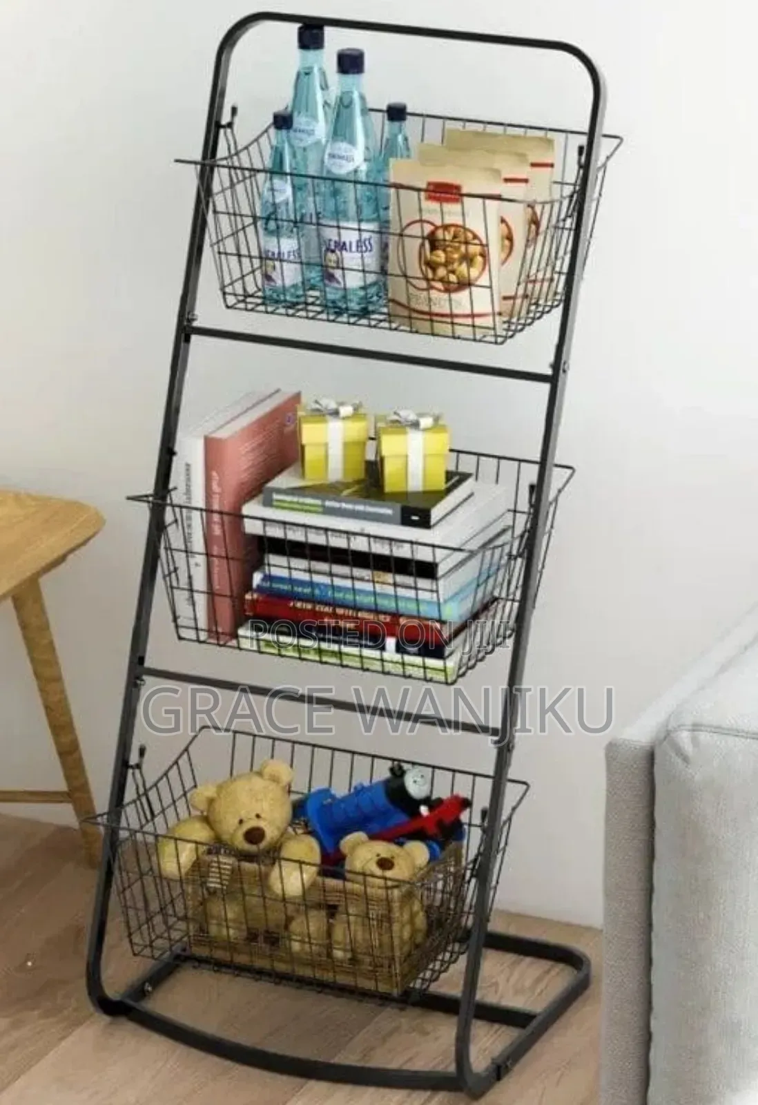 Mzy-666a Metallic Mesh 3 Layer Storage Rack *