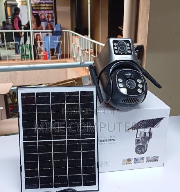 360 Degree Rotation 12mp 4g PTZ Rotating Dual Lens Solar Camera
