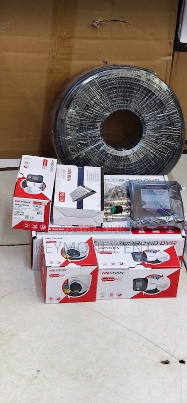 3 Smart Hybrid Coored CCTV Surveillance Cameras Complete Set Audio - main view