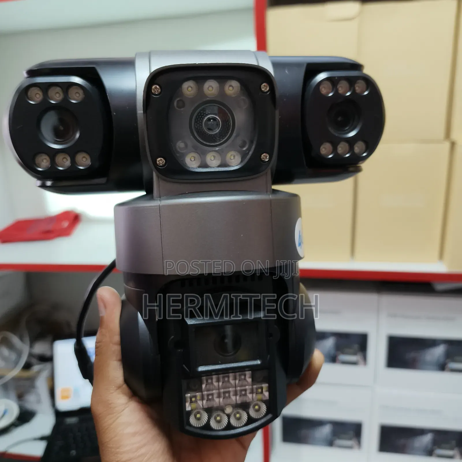 Triple Lens 4g Electric Model CCTV With Two Way Audio System