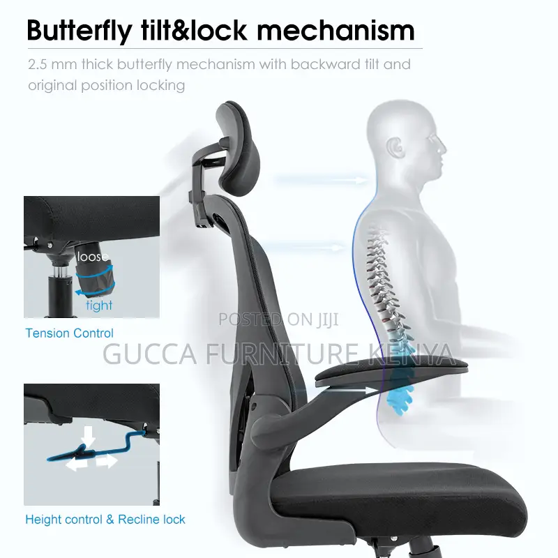 Ergonomic Mesh Office Chair With Flip Armrest