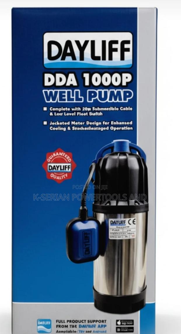 Dayliff Dda 1000p Well Submersible Pump/1.0hp Submersible Pump