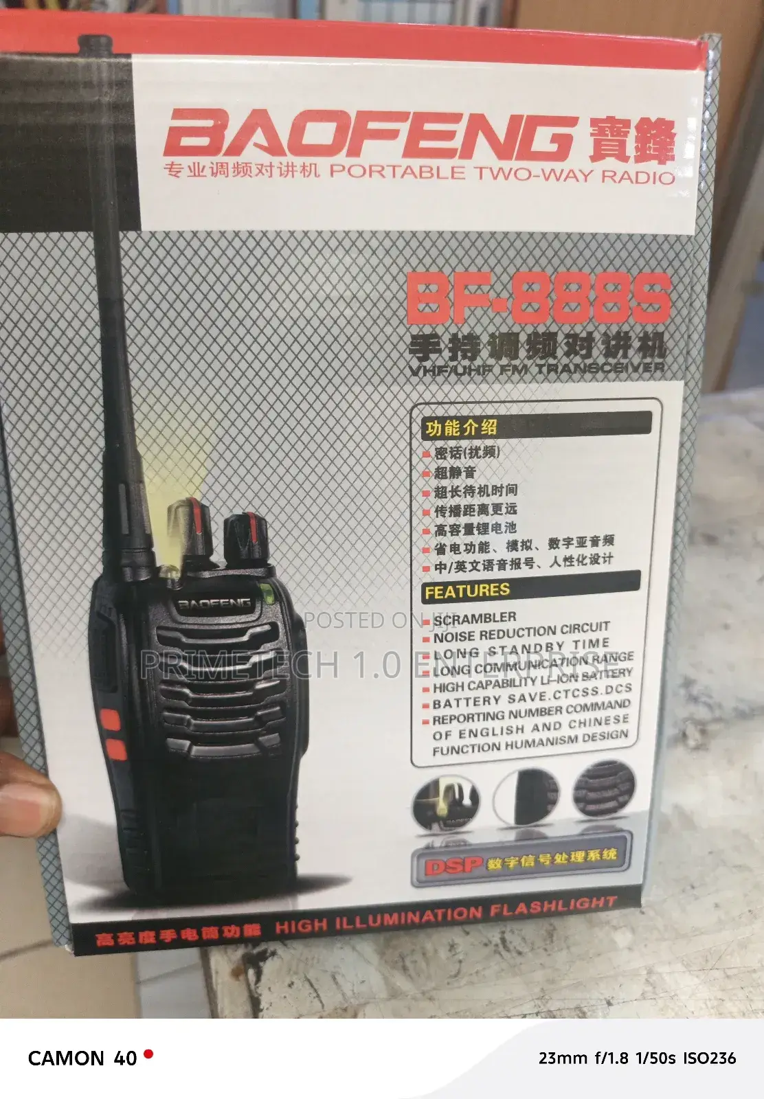 Portable Two Way Radio Bf 888